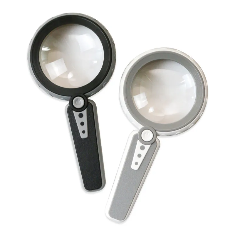 

Handheld Reading Magnifier Magnifying Glass Lens Three Color Adjustable 12Led Rechargeable Handheld Magnifying Glass