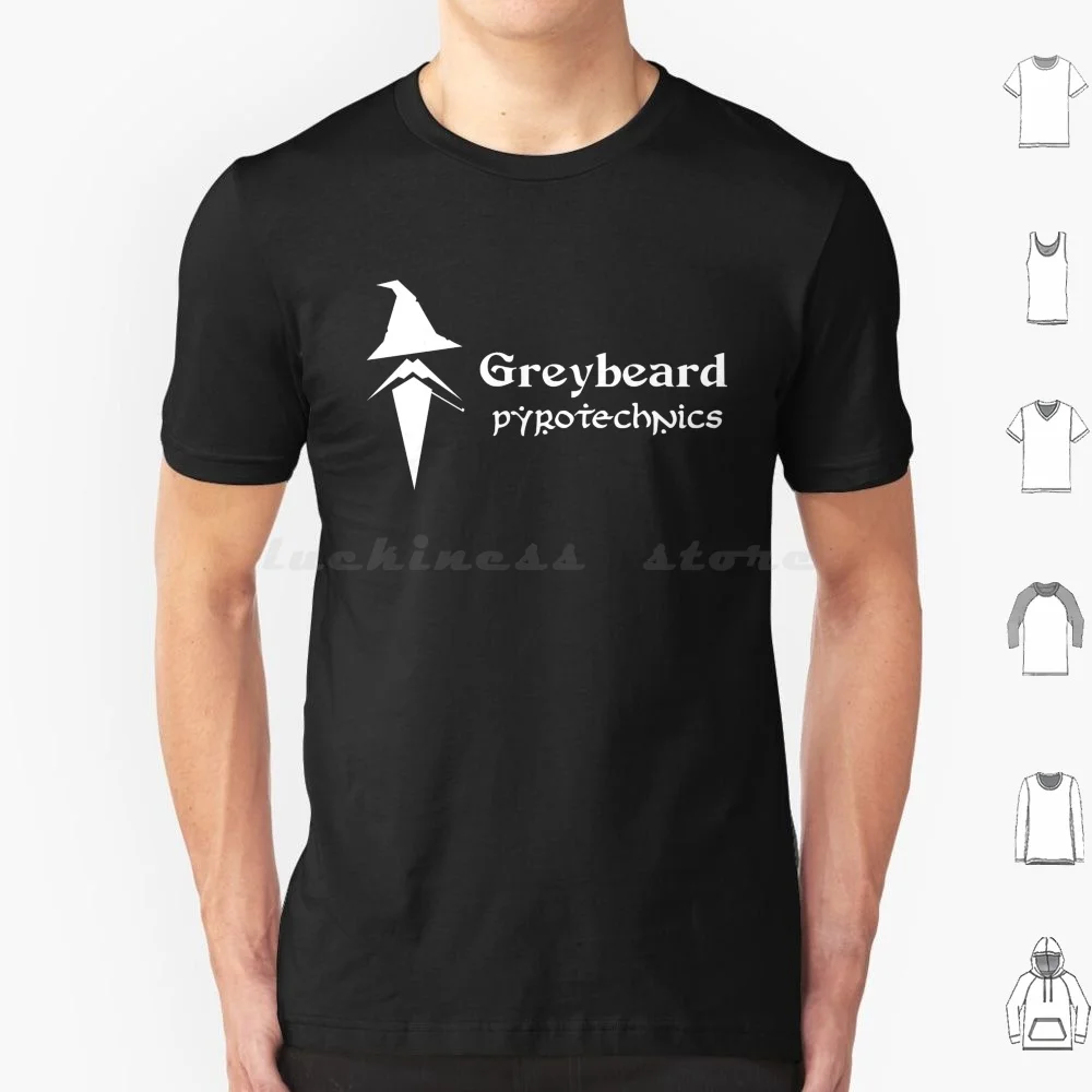 Greybeard Pyrotechnics T Shirt Big Size 100% Cotton Gandalf Frodo Baggins Bilbo Aragorn Gimli Rings Of Power Middle Earth