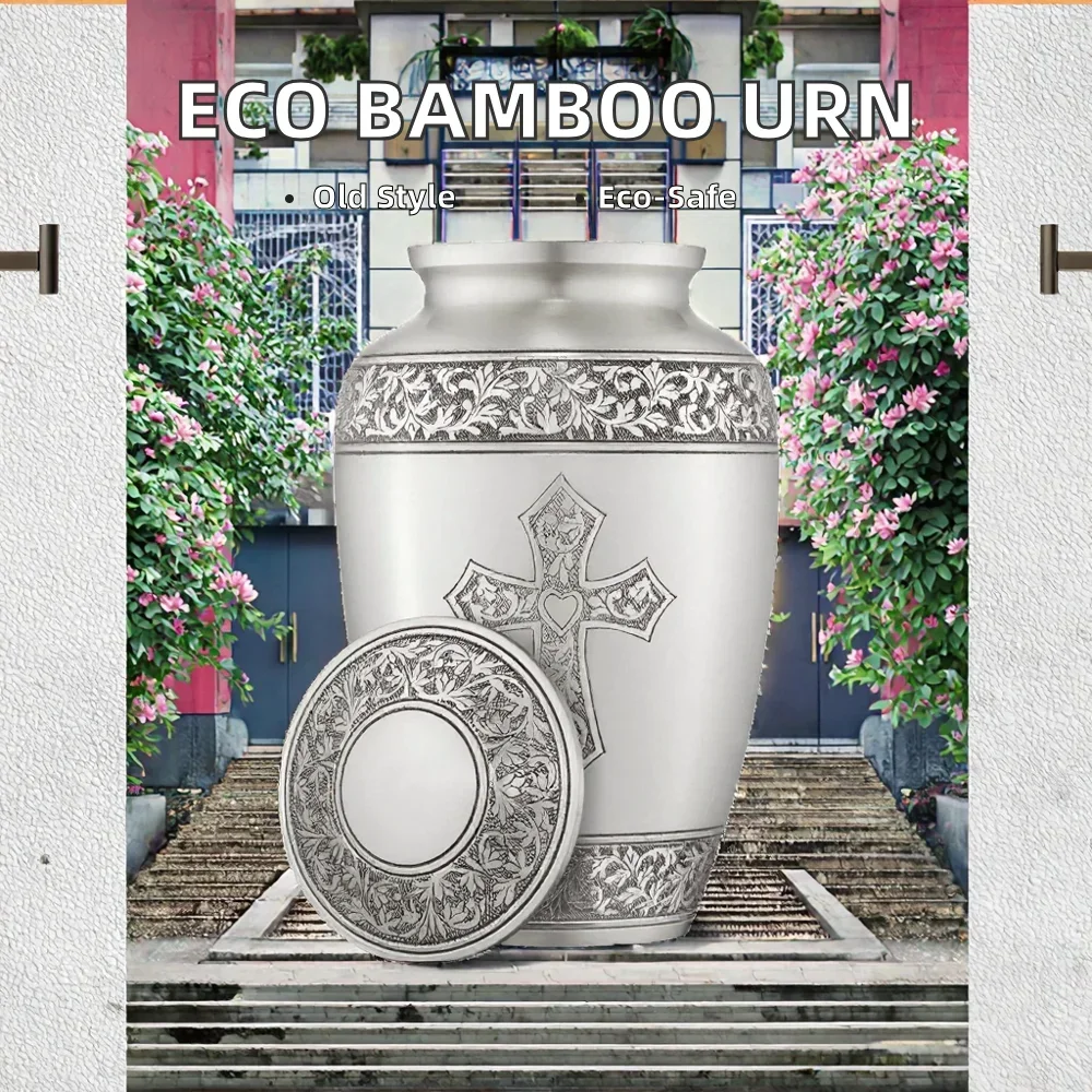 Biodegradable Copper Urn Custom Pattern Eco-Friendly Casket Holder Pet Human Dog Ashes Cremation Locket Classical Style XXL