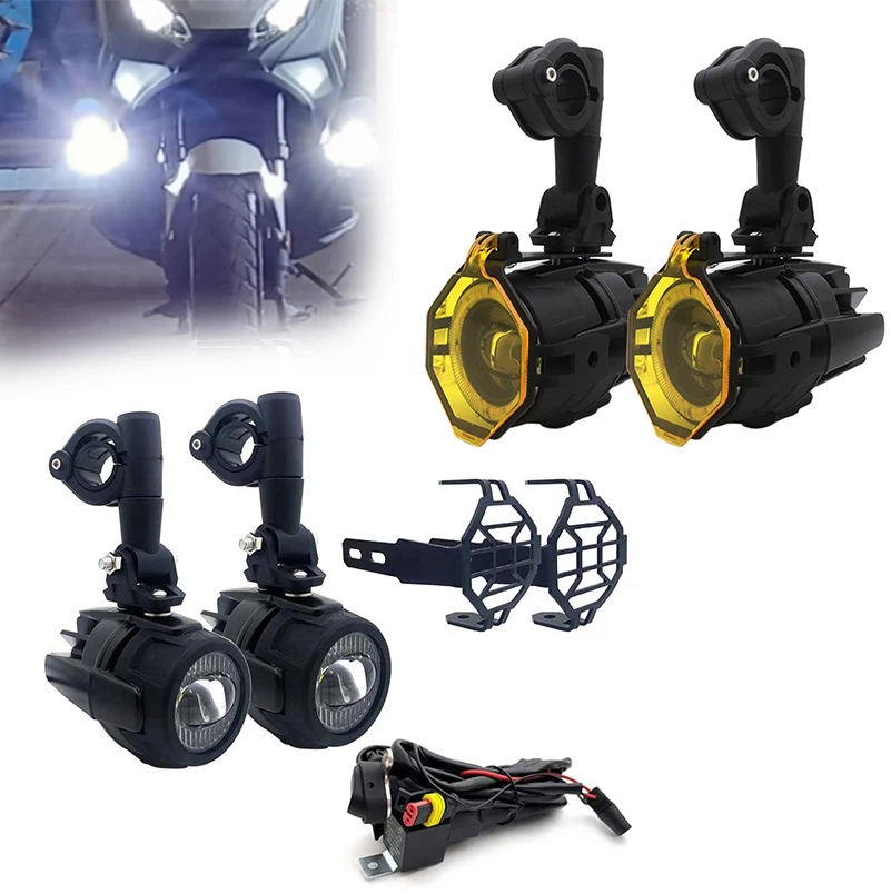 Motorcycle Fog Lights LED 40W Auxiliary Spotlight Assembly Driving Lamp For BMW R1200GS ADV F800GS F700GS F650GS S1000XR K1600