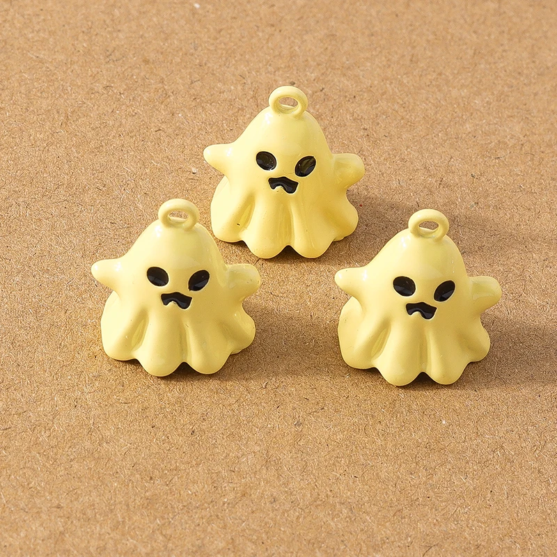 10 pcs 20*17mm niedlichen Emaille Halloween Ghost Charm Anhänger für DIY Halskette Ohrringe Armband Schmuck Zubehör Lieferungen – Detail 8