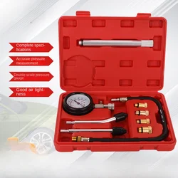 Household Multifunctional Car Motorcycle Dual Pressure Gauge Detection Set, Cylinder Pressure Gauge Maintenance Tool Wholesale