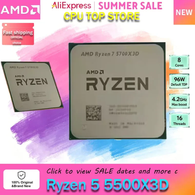 AMD Ryzen 7 5700X3D 8-Core...