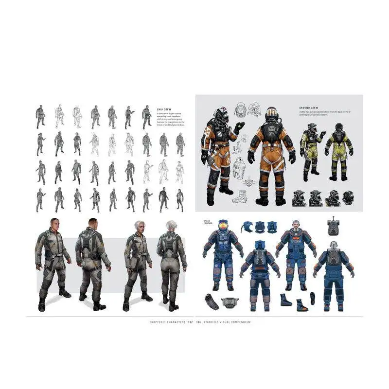 Starfield Visual Compendium Hardcover, Official Concept Art Book, 368 Pages, Bethesda Sci-Fi Game Art, English Import
