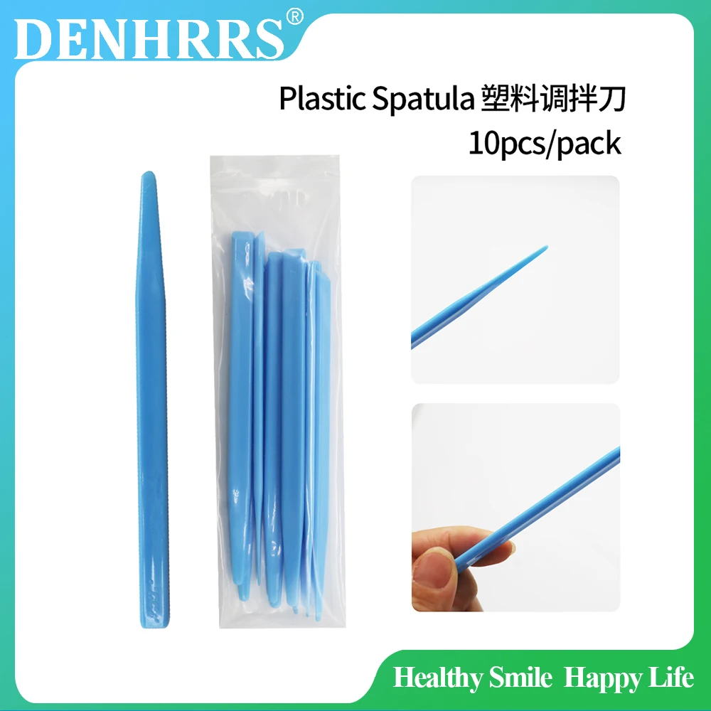 Dental Mixing Spatula Disposable Plastic Cement Powder Plaster Knife 10pcs/Pack