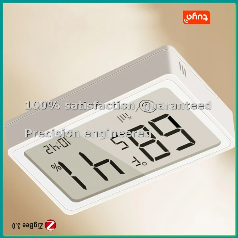 

Умный датчик температуры и влажности Tuya ZigBee, цифровой термометр, комнатный гигрометр, совместимый с Hey-PZZW