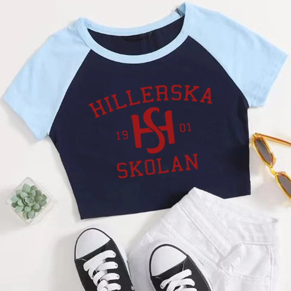 Young Royals Hillerska Skolan Tshirt Vintage 90S Young Royals Wilhelm Simon Shirt Woman T Shirt Crop Top Women Girls Fashion