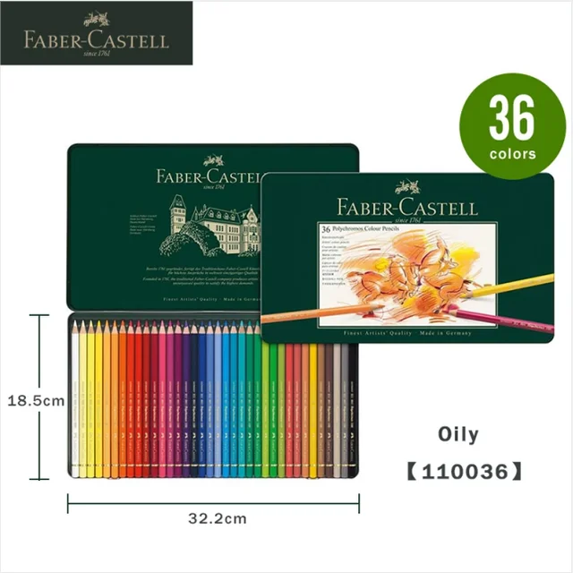 Faber Castell Polychromos 12/24/36/60/72/120 Colors Professional