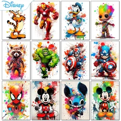 Pintura de diamante artesanal de Disney, Mickey, Spider-Man, mosaico completo de diamantes, bordado de dibujos animados, Buzz Lightyear, punto de cruz, arte, decoración del hogar