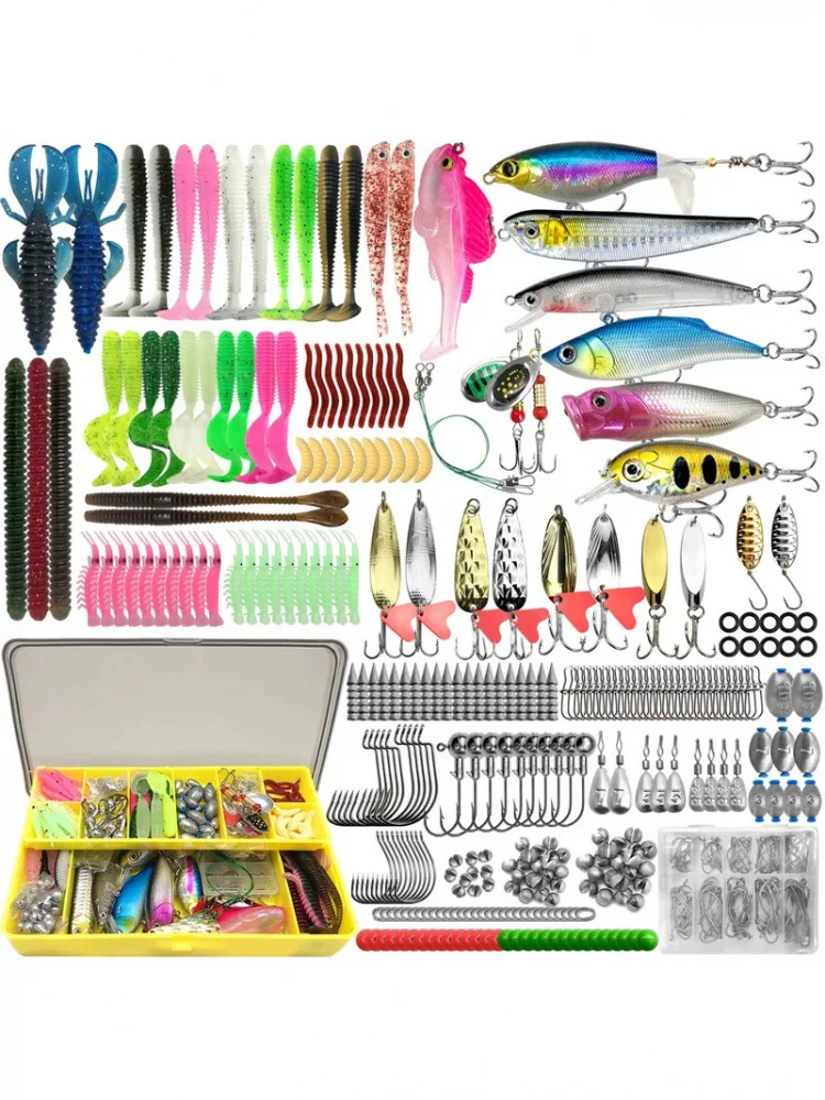 Kit de leurres de pêche pour truite, brochet, basse, multi-leurre, ensemble de matériel superposé, équipement professionnel, 83/133/193/239/409 pièces