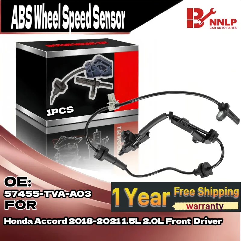 

For Front Driver LH Side ABS Wheel Speed Sensor for Honda Accord 2018-2021 1.5L 2.0L 57455-TVA-A03
