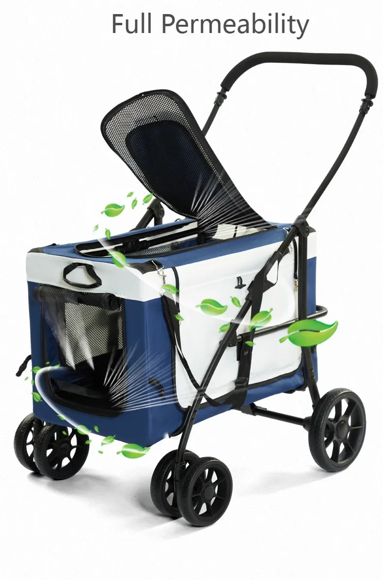 JXB Fabrieksgroothandel Grote ruimte Buiten Handige multifunctionele kinderwagen Multi Dog Pet Kinderwagen