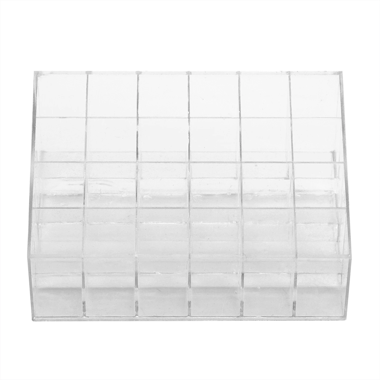 24 רשתות שקופות שפתון שקוף להציג קוסמטיקה לעמוד מסמר איפור תיבת אחסון עבור ארגון שולחן העבודה הביתה