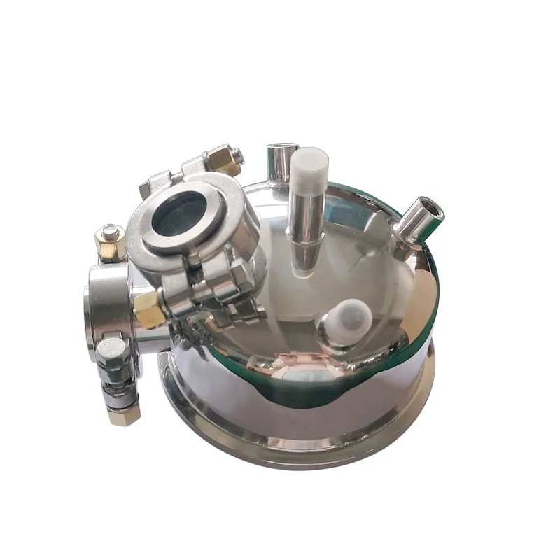 Sanitary SS304 Hemispherical Dome Lid with Threaded Ends and Clamped Sight Glass