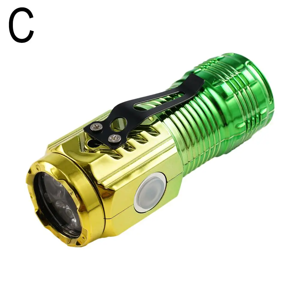 Mini latarka Super przenośny przyciąganie magnetyczne trójoką, trójoką, przenośną, nową ładowalną latarkę, oświetlenie Led B2u1