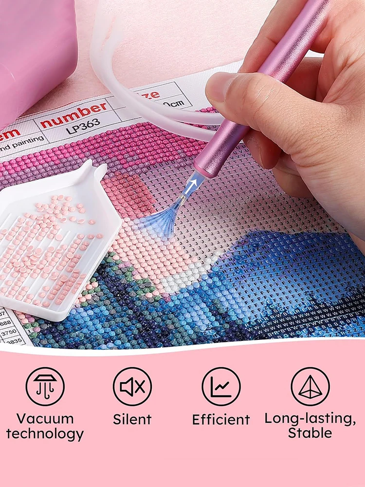 

New DIY Diamond Painting Pen, Diamond Painting Cross Stitch Accessories,Drill Art Pen Applicator Bead Accessories Blue/Pink/Gold