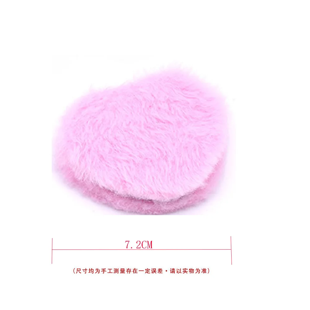 Espelho de maquiagem dobrável com ampliação dupla face pele de coelho espelho de bolso compacto 7.2cm portátil viagem mini espelho