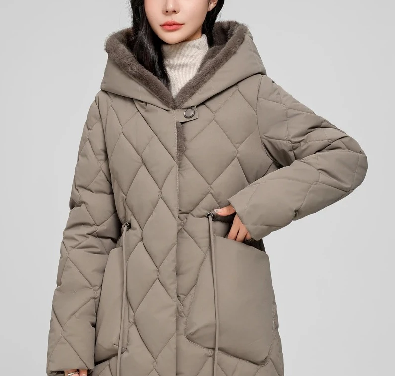 

Женская курткаМодные женские зимние пальто с капюшоном Элегантные толстые теплые зимние парки