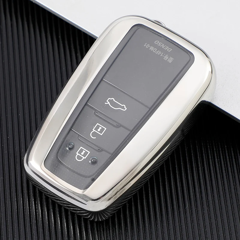 TPU Car Remote Key Case Cover Shell Fob For Toyota CHR Camry Corolla RAV4 Highlander C-HR Prius Land Cruiser Prado 2 3 4 Button