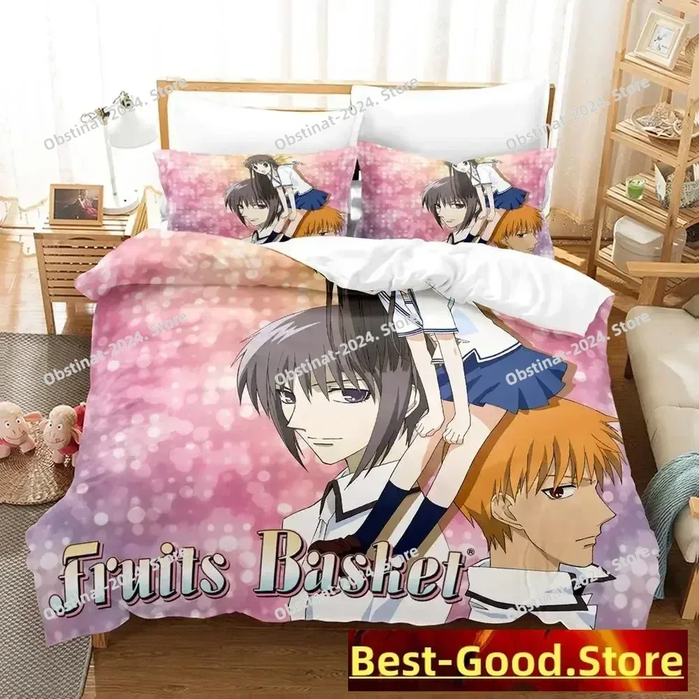 Fruits Basket Bedding Set Single Twin Printed Bed Set With Pillowcase Bed Duvet Cover Soft Single Double Queen Super King Size