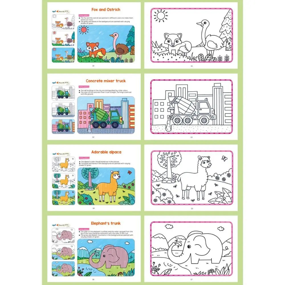 Funny Cartoon Animal Coloring Books Drawing Interactive Drawing Enlightenment School Style Graffiti Coloring Book Boys Girls