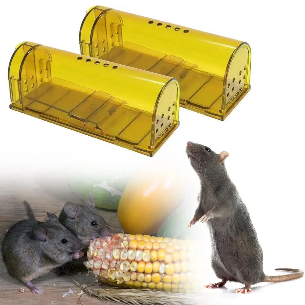 1PC Smart Self-locking Mousetrap Safe Firm Transparent Household Mouse Catcher Control Cage Mice Rodent Catcher Rat Trap