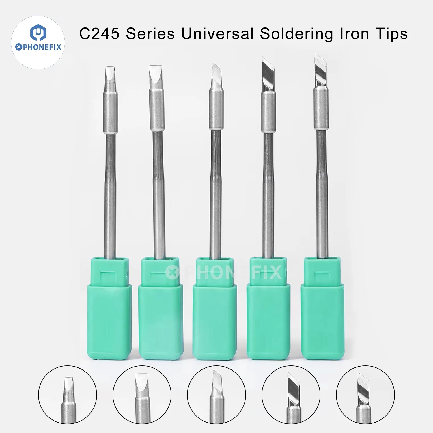 PHONEFIX OEM C245 C470 Soldering Iron Tips Universal T245 T470 Tips for JBC Aixun I2C Station Soldering Iron Repair PCB IC Tools