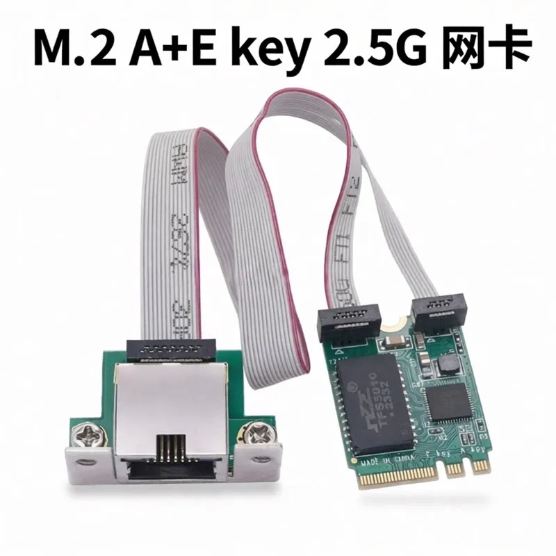 M.2 A + E 2500M Ethernet Adapter Card RTL8125B M2 2.5G Gigabit Network Interface Card Soft Routing