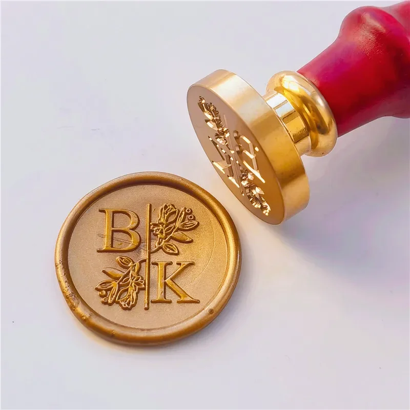 Bride Groom Two Letter Custom Wedding Sealing Wax Stamp Invitation Seal Stamp Initials Wax Seal Customized Personalized Stamp
