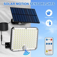 Split Solar Lights Outdoor Waterproof with Motion Sensor Flood Solar Light Remote Control for Patio Garage Backyard Wall Lamps