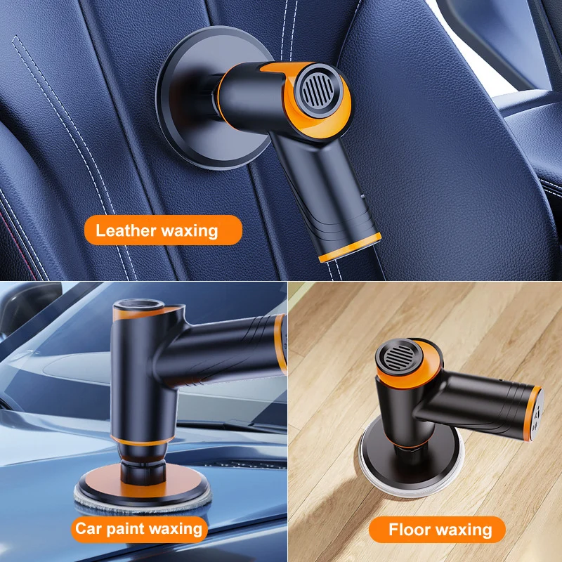 Car Mini Cordless Polisher Wireless Polishing Machine with Brush Fast Charging Portable Variable Speed Sander Waxing Machine