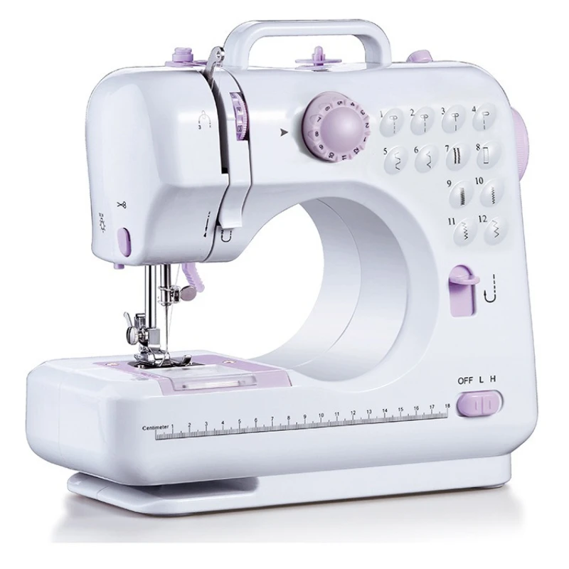 

With Lockstitch Sewing Machines Mini Portable Edge-lock Buttonhole Sewing Machine Multi-functional Desktop Home Naaimachines JTS