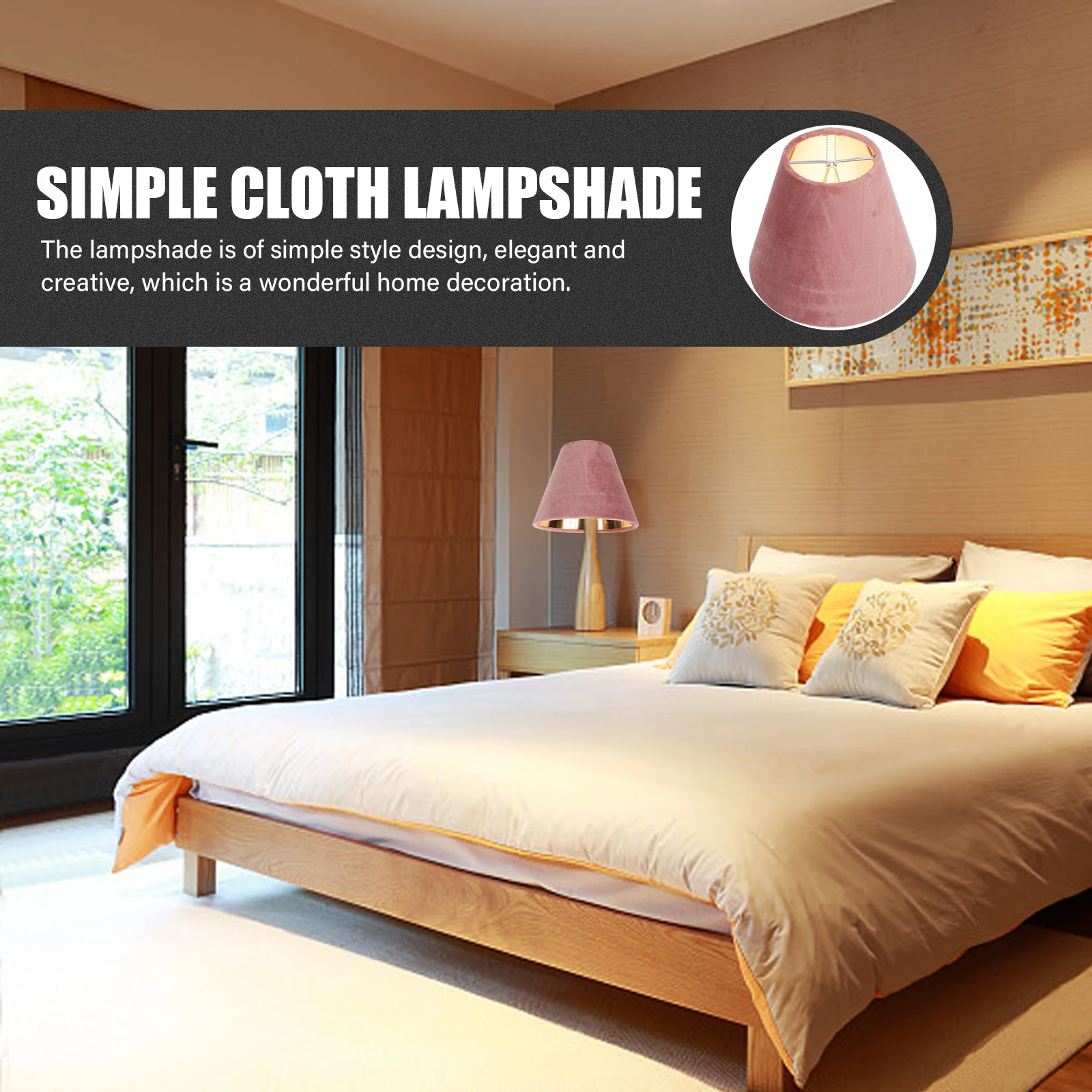 

Cloth Light Lampshade Durable Sturdy Simple Decorative Lampshade for Desk Lamp Light Cover Wear-Resistant Lamp Shade