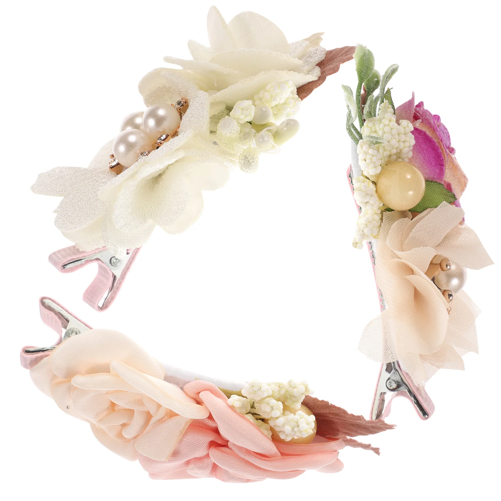 

3pcs Simulated Flower Hair Clips Floral Hairpin For Bride Bridesmaid Flower Wedding Party Accessories Decor