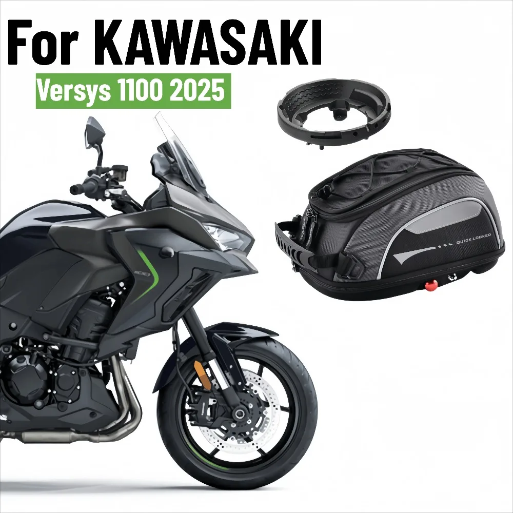 Tank Bag For KAWASAKI Versys 1100 VERSYS 2025 Motorcycle Anti Theft Saddle Bags Waterproof Navigation Luggage Rotation Locked