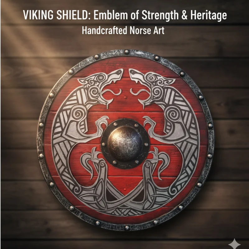 New Popular War Viking Totem Shield 30cm Vintage Wooden Cosplay Props Nordic Home Ancient Artwork Wall Hangings