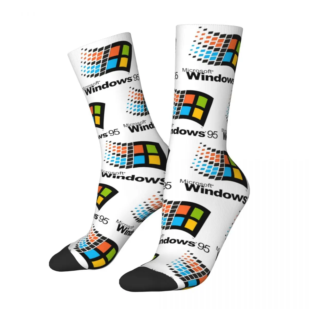 Calzini dell'equipaggio Windows 95 accessori Vaporwave per calzini traspiranti maschili primavera autunno inverno Best Friend Gifts