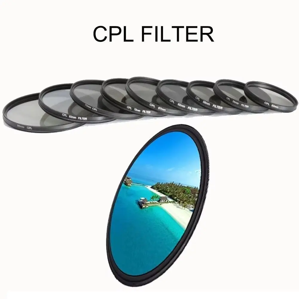 New Circular Camera Lens Filter Metal and Resins Multiple sizes Polarizing Filter CPL Filter for DSLR