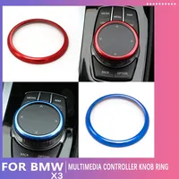 Car Media Volume Knob Circle Ring Sticker Trim for BMW X3 G01 X4 G02 2018 2019 2020 2021 2022 Accessories Car Styling