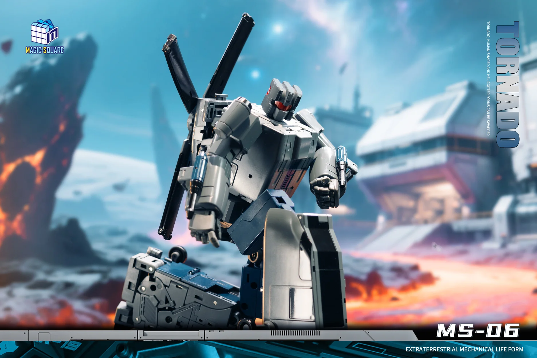 [Op voorraad] Magic Square MS-TOYS MS-06 MS06 Tornado Vortex Helikopters MP Schaal Transformatie Robot Action Figure Speelgoed