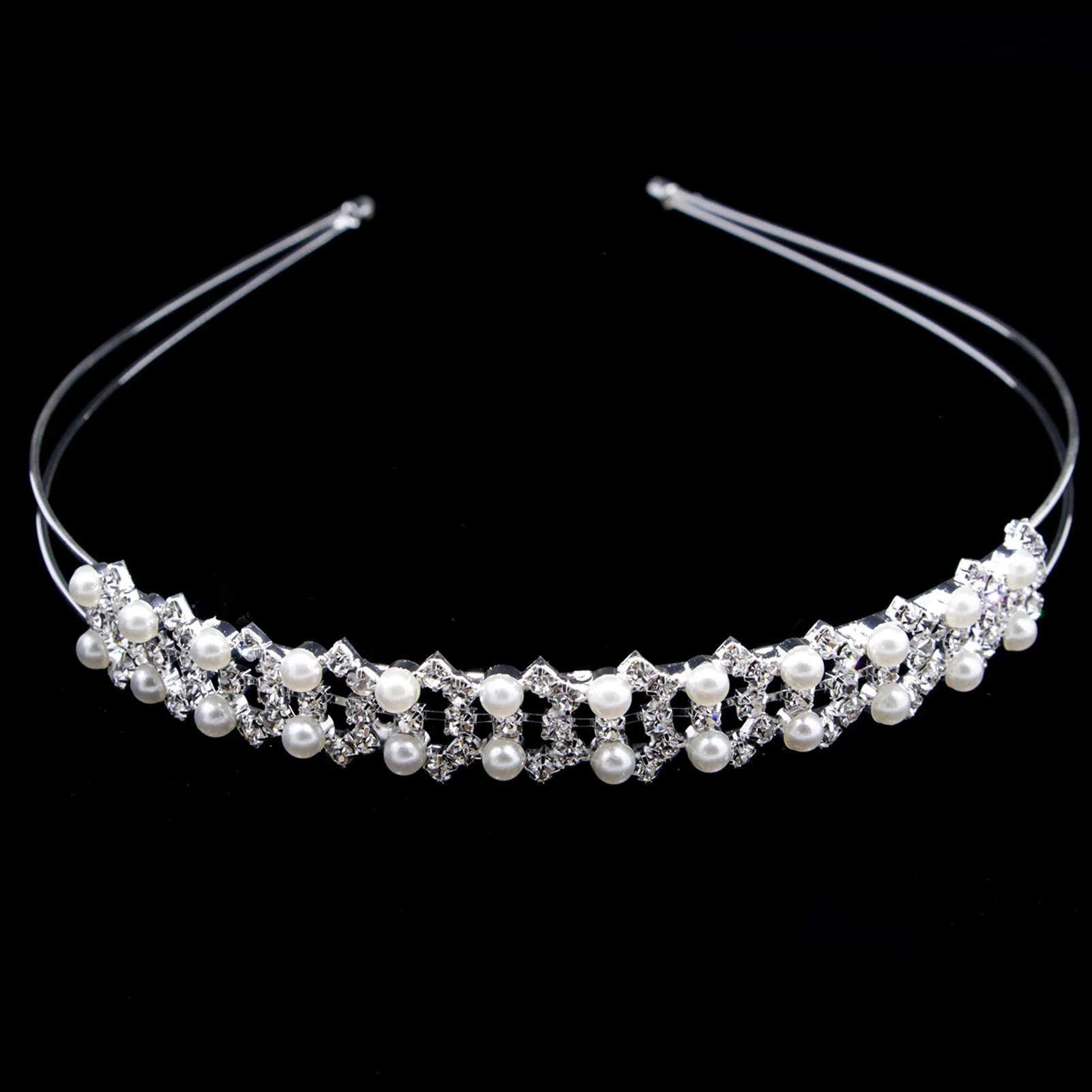 Women Bride Wedding Hairbands Anti-slip Luxurious Full Rhinestones Headbands for Birthday Party Adult Ceremony