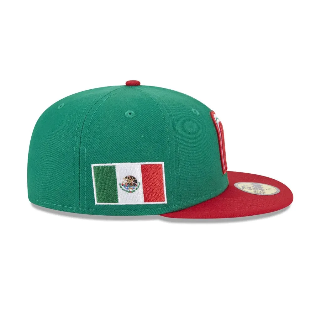 Mexico Flag Pattern Snapback Hat Baseball Cap Flat Bill Caps Unisex Hip-Hop Trucker Hat Adjustable For Men Women Chapeaux