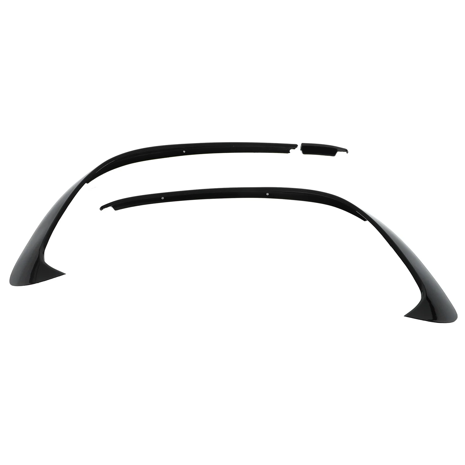 3pcs Glossy Black Front Bumper Spoiler Splitter Trim Replacement for Mercedes‑Benz A‑Class W176 AMG‑Line A45 2015‑2018