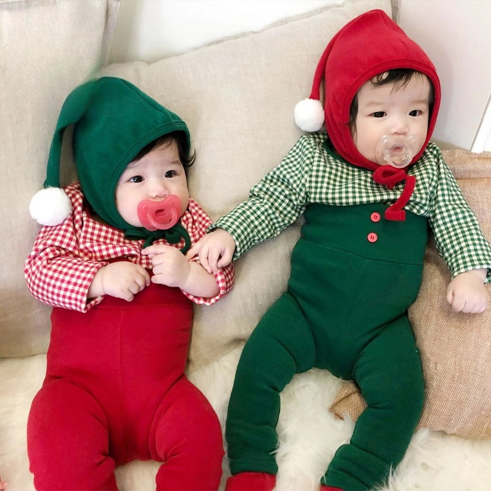 Baby Three Piece Set Can Be Paired with Vest 25 Autumn/winter New Baby Christmas Outfit Set Ins Style