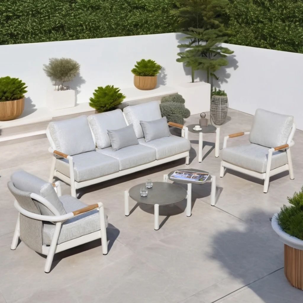 di-Cambridge Sofa Set Furniture 6pcs Rope Outdoor Sofa Chair for Garden Patio Use