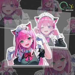 JDM Cute Maid Girl Anime Car Sticker Car Sticker Motorcycle Bumper Car Window Reflective Waterproof Sticker Car Sticker