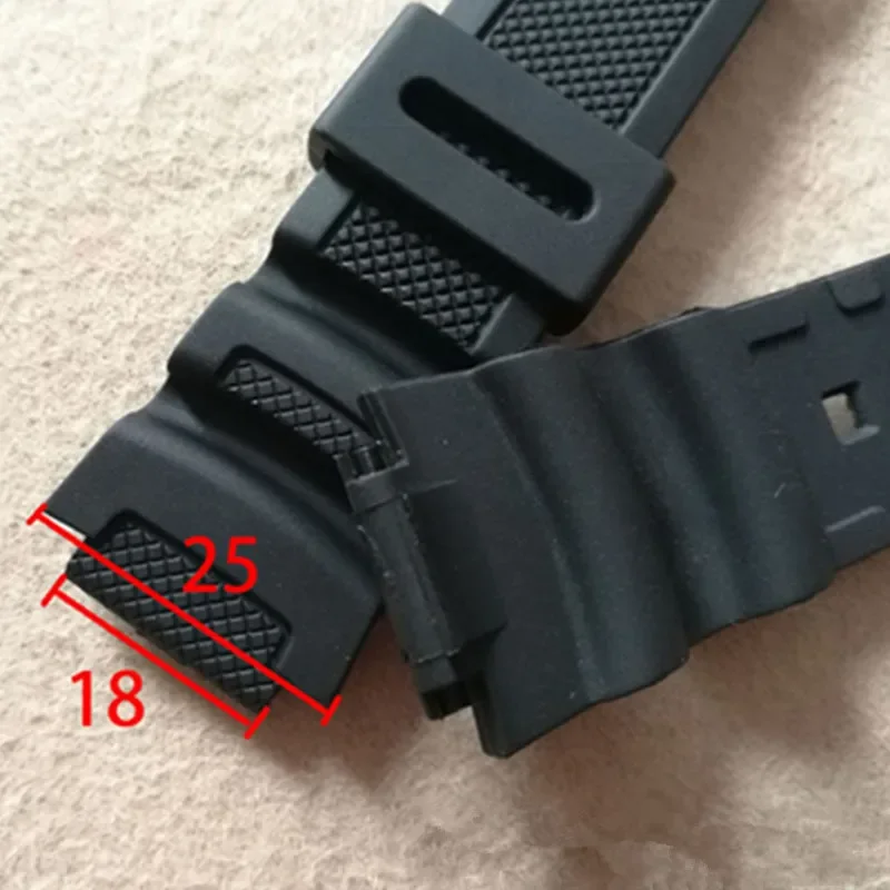 watchband convex PU strap 18*25mm rubber silicone bracelet For AQ - S810W AE-1000 1200w sgw-300 400h mrw-200h