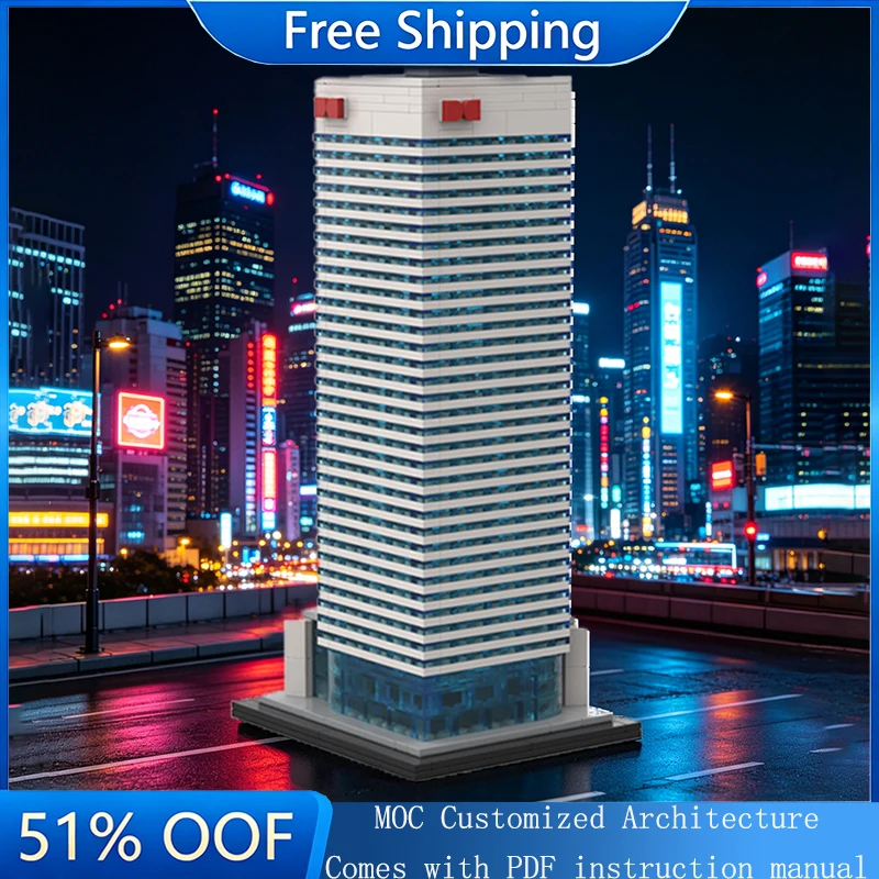 

877 PCS MOC Famous Architecture Series Bank Headquarters Model DIY Customize Puzzle Technology Creative Assembly Kids Toys Gift