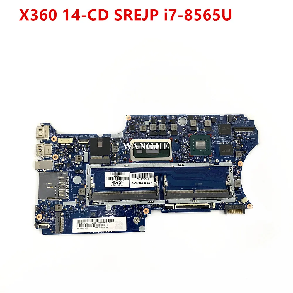 

17947-1 для ноутбука HP X360 14-CD, материнская плата L36453-601 L36453-001 SRFFW i7-8665U N16S-GTR-S-A2 940MX 4G, ноутбук, 100% рабочий