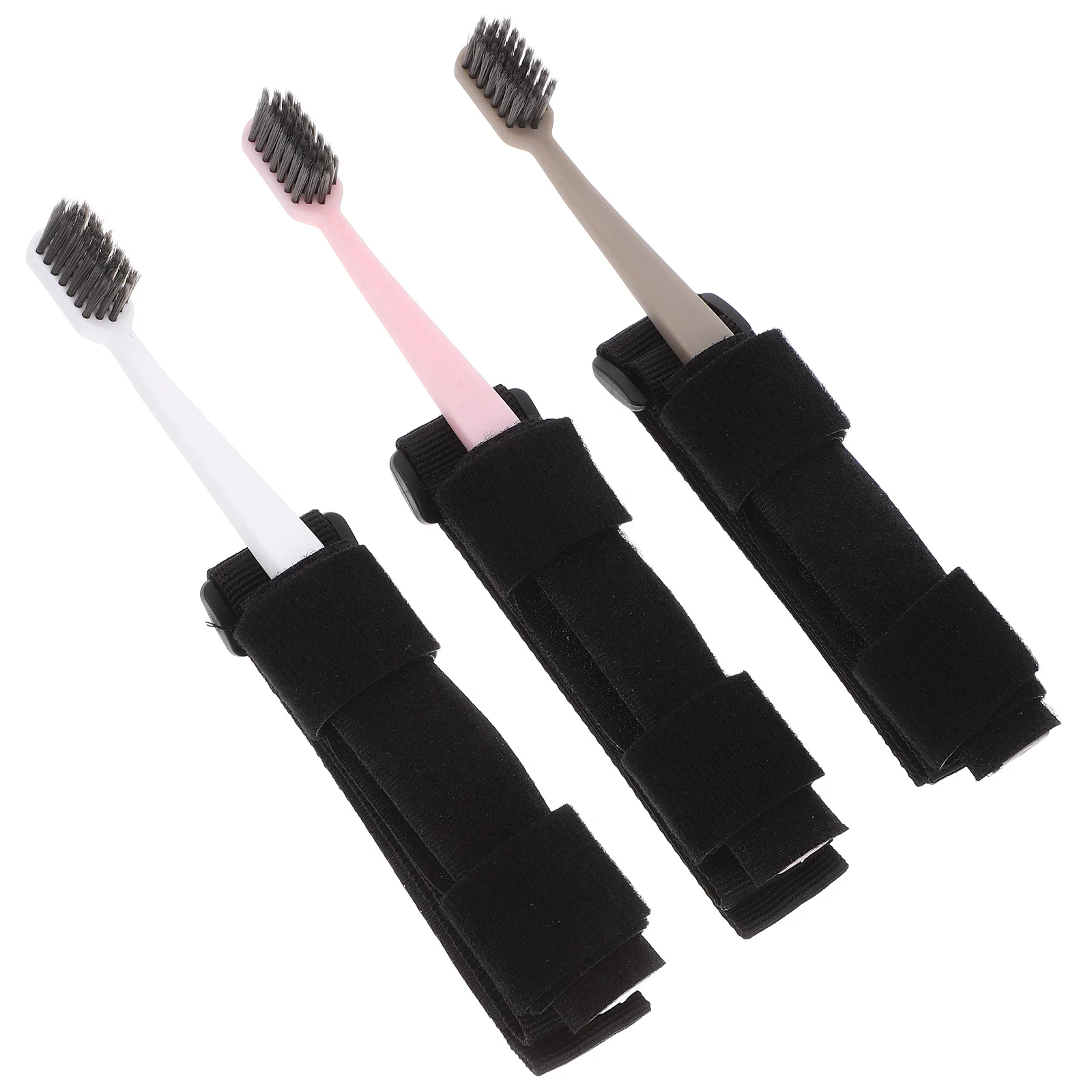 

Adaptive Holder Toothbrush Universal Hand Strap For Elderly Disabled Teeth Brushing Aid Soft Bristles Detachable Nylon Plastic